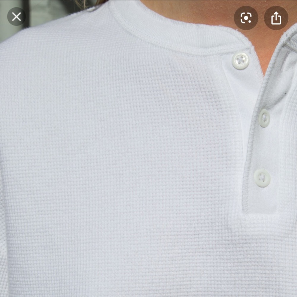 Brandy Melville white thermal Allie top - Picture 2 of 5
